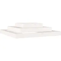 vidaXL Plantenbak 110x110x27 cm massief grenenhout wit