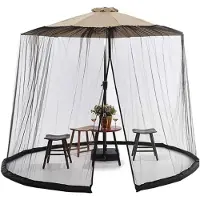 Zenzee Muskietennet - Met verzwaarde rand - Parasol - Muggennet - Parasol klamboe - Muggen - Klamboe - Vliegengordijn voor p...