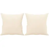 vidaXL Sierkussens 2 st 40x40 cm fluweel crèmekleurig