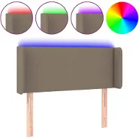 vidaXL Hoofdbord LED 83x16x78/88 cm stof taupe