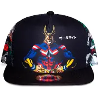 Difuzed My Hero Academia - All Might Deku & Bakugo Snapback Pet - Zwart