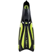 Tusa Solla - High-Performance full-foot duikvinnen met ForcElast-technologie en 20° angled blade design voor efficiënte voortstuwing - Zwart/Geel - FF-23 - Maat M (40–41) - (25–25,5 cm)