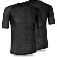 Gripgrab - Ultralight Mesh 2PACK Korte Mouw Base Layer Zomer Fiets Ondershirt Polygiene Zweethemd - Zwart - Heren - Maat L