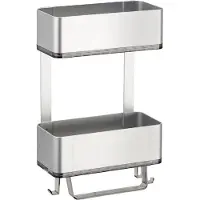 IDesign Doucherek iDesign Affix Metro Ultra Douchee Caddy Zilver