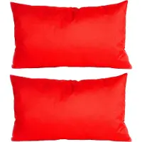 Anna's Collection 8x Bank/sier kussens voor binnen en buiten in de kleur rood 30 x 50 cm - Tuin/huis kussens