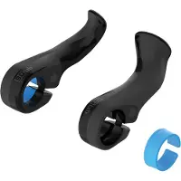 Sqlab Innerbarends 411 2.0 - Klemming Stuur Ø22.2 mm – Handvatten fiets – Bar ends MTB Tour & Travel - 65 cm - Zwart