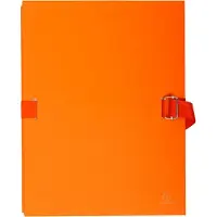 Exacompta Map uitrekbare rug en klep in gekleurd canvaspapier - 24x32 cm - Oranje - 223245E