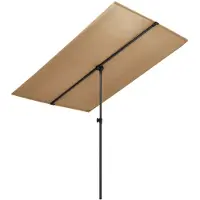 vidaXL Parasol met aluminium paal 180x110 cm taupe