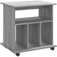 vidaXL Rolkast 60x45x60 cm bewerkt hout grijs sonoma eiken
