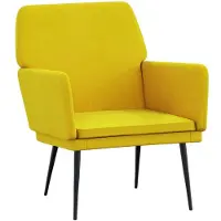 vidaXL Fauteuil 62x79x79 cm fluweel geel