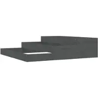 vidaXL Plantenbak 107x107x27 cm massief grenenhout grijs