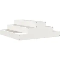 vidaXL Plantenbak 80x80x27 cm massief grenenhout wit
