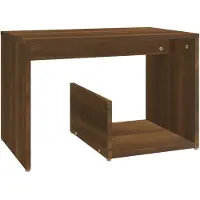 vidaXL Bijzettafel 59x36x38 cm bewerkt hout bruin eikenkleur