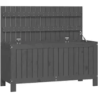 vidaXL Tuinbox 115x49x60 cm massief grenenhout grijs