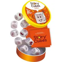 Asmodee Rory's story cubes classic - verteldobbelstenen - speciale uitgave eco blister - rond metalen opbergdoosje - alle leeftijden