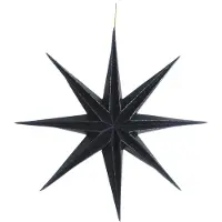 House of Nature Hanger Ster Papier Ø28cm Zwart zwart Kerstster