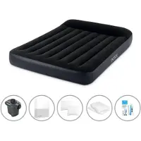 Intex Luchtbedset - Twijfelaar - 137 x 191 x 25 cm - Blauw + Accessoires