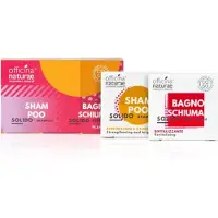 Officina Naturae CO.SO Mini Set van 2 stuks - Shampoo en Body Bar - Bio Versterkend en glanzend Shampoobar en Revitaliserend Body wash - Ideaal voor op reis of als cadeau -