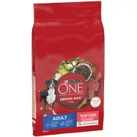 Purina One 2x7kg Medium/Maxi Adult Rund & Rijst Hondenvoer