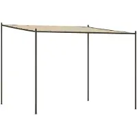 vidaXL Paviljoen, beige, 3x3 meter, 180 g/m² stof en staal