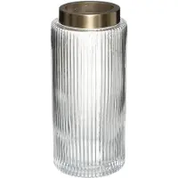 Atmosphera bloemenvaas - Elegance - Cilinder vorm - transparant - glas - H26 x D12 cm - Vazen