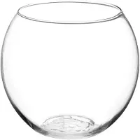 Atmosphera bloemenvaas Ronde Bol model - transparant - glas - H18 x D19 cm - Vazen