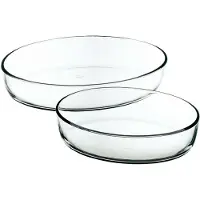 5 Five Lot de 2 plats ovales 26+35 cm - Pasabahce - Transparent - Verre