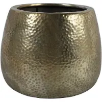 Countryfield Bloemen/plantenpot Oro - terracotta - goud kleurig - D22 x H17.5 cm - Plantenpotten