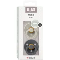 BIBS Colour Symmetrische Fopspeen Sand/Iron Maat 1 | 2 stuks