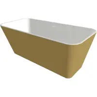 Xenz Cristiano Solid Surface bad 170x75x63 Bicolor wit/goud
