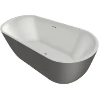 Xenz Humberto Solid Surface bad 170x72x63 Bicolor wit/grafiet