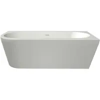 Xenz Charley half vrijstaand bad acryl 180x80x60cm rechts wit mat met waste wit mat