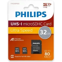 Philips Micro SDHC kaart met adapter | | 32 GB (Class 10, 2 stuks)