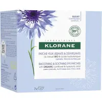 Klorane Korenbloem BIO Gladmakende Hydrogel Oogpatches | Gedehydrateerde Huid | Hyaluronzuur 14 St Compressen