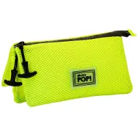 KARACTERMANIA Smart Yellow Neon Oh My Pop! Triple Pocket Pencil Case Geel Man
