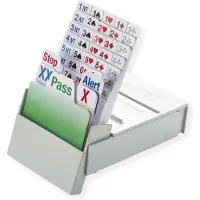 Bbs Biddingbox Bridge Partner Luxe - Set van 4 stuks - Bridge - Kaartspel - kleur grijs - luxe kaarten van 100% plastic