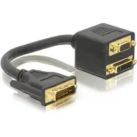 DeLOCK Adapter DVI-I male to DVI-I and VGA female