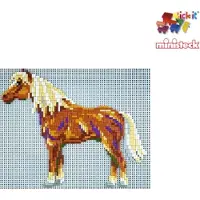 Stick-It ministecksystem Haflinger paard , ca. 1.000 steentjes, ophanghaakje en heveltje