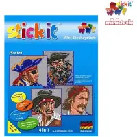 Stick-It Piraten, 4 in 1 set, ca. 3.500 steentjes, ophanghaakje en heveltje