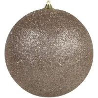 Othmar decorations Kerstbal - champagne - D18 cm - kunststof - glitter - Kerstbal