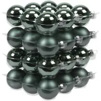 Othmar decorations 36x Emerald groene glazen kerstballen 4 cm mat/glans - Kerstbal
