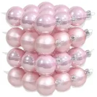 Othmar decorations kerstballen - 36x st - roze - D4 cm - glas - Kerstbal