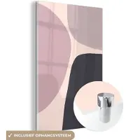 MuchoWow Glasschilderij 120x180 cm - Schilderij acrylglas - Pastel - Design - Minimalisme - Foto op glas - Schilderijen