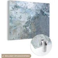 MuchoWow Glasschilderij 80x60 cm - Schilderij acrylglas - Steen - Roest - Vintage - Foto op glas - Schilderijen