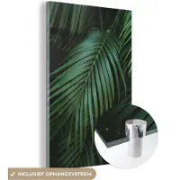 MuchoWow Glasschilderij 100x150 cm - Schilderij acrylglas - Palmbladeren - Palmen - Tropical - Foto op glas - Schilderijen