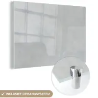 MuchoWow Glasschilderij 180x120 cm - Schilderij acrylglas - Beton - Design - Industrieel - Foto op glas - Schilderijen