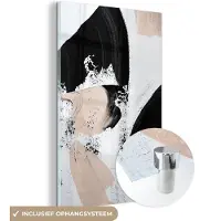 MuchoWow Glasschilderij 40x60 cm - Schilderij acrylglas - Verf - Abstract - Design - Foto op glas - Schilderijen
