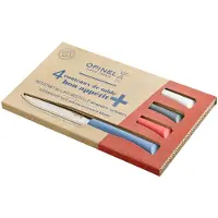 Opinel Bon Appetit+ tafelmessen set van 4, primo, micro-gekarteld lemmet