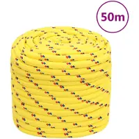 vidaXL Boottouw 18 mm 50 m polypropyleen geel