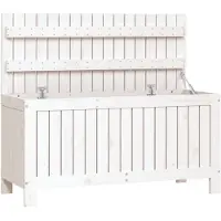 vidaXL Tuinbox 108x42,5x54 cm massief grenenhout wit